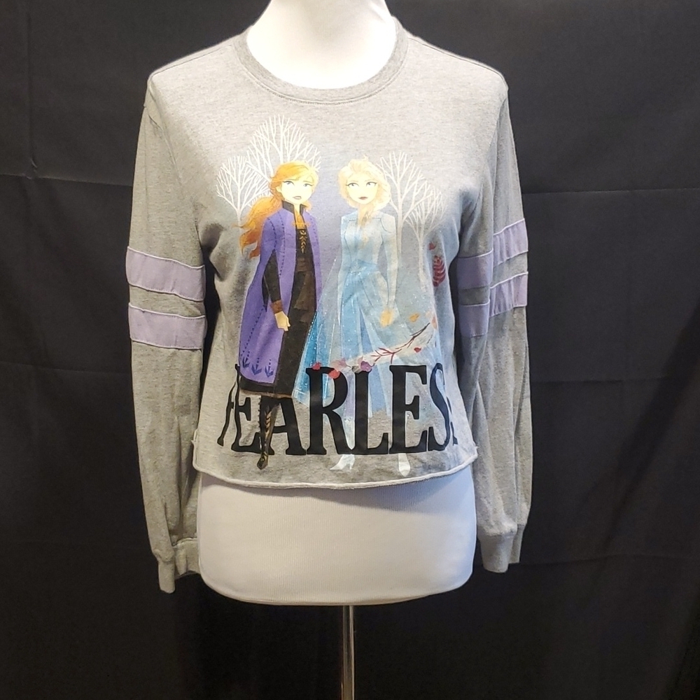 Disney Frozen Fearless Crop Top SZ MD